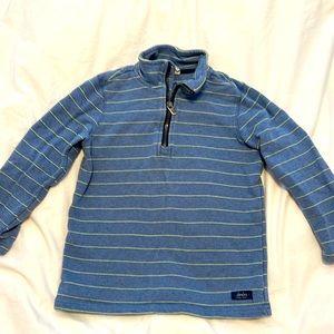 Sweat shirt with half zip in blue stripe Joules